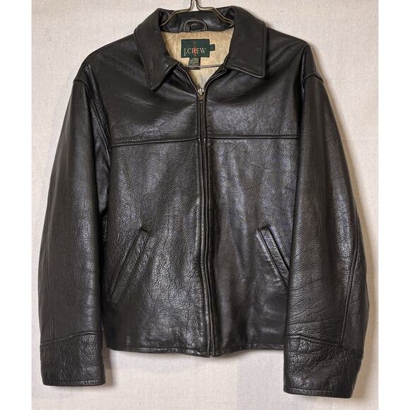 J.CREW Other - Vintage 90’s J Crew Oarsman Leather Bomber Aviator Jacket Distressed Sz L